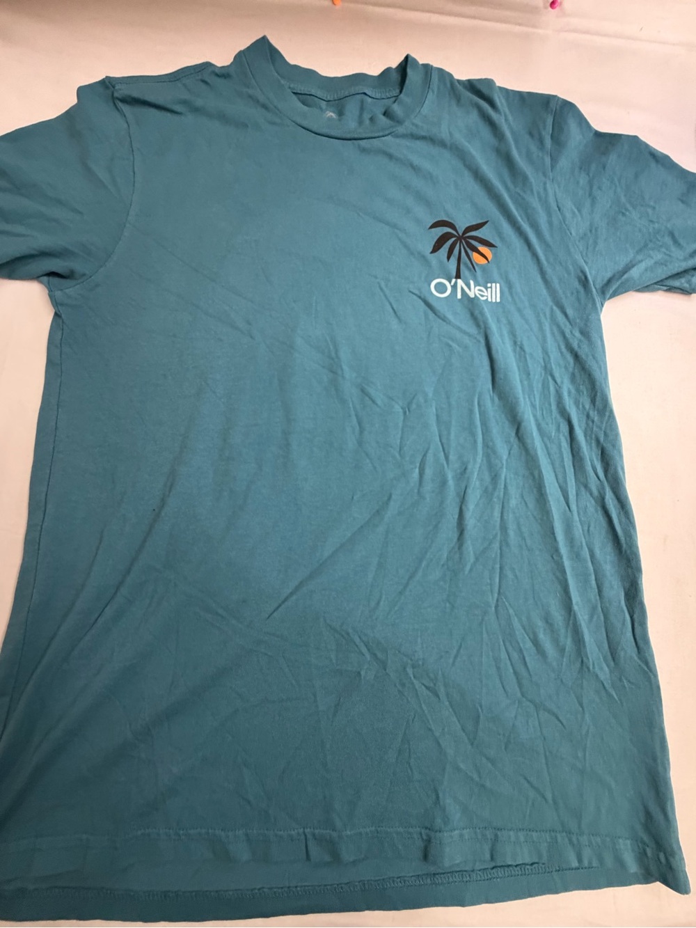 Old Navy Teal Short Sleeve Palm Logo Tee